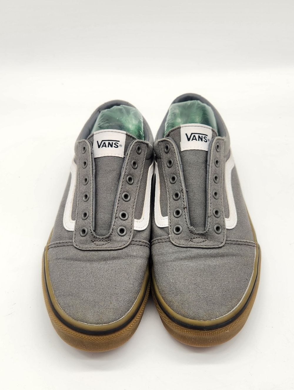 Vans Youth Ward Low Vulcanized Rubber Shoes Gum Pewter Size 4